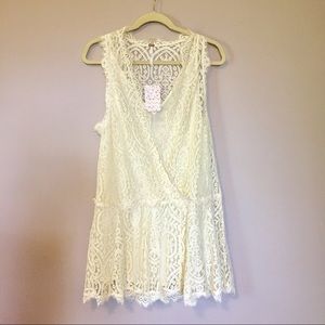 NWT Free People Heart in Two lace mini dress